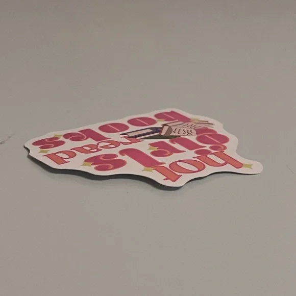 "Hot Girls Read Books" Sticker - Picture 3 of 3